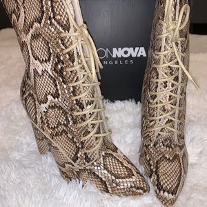 Fashion nova snake boots